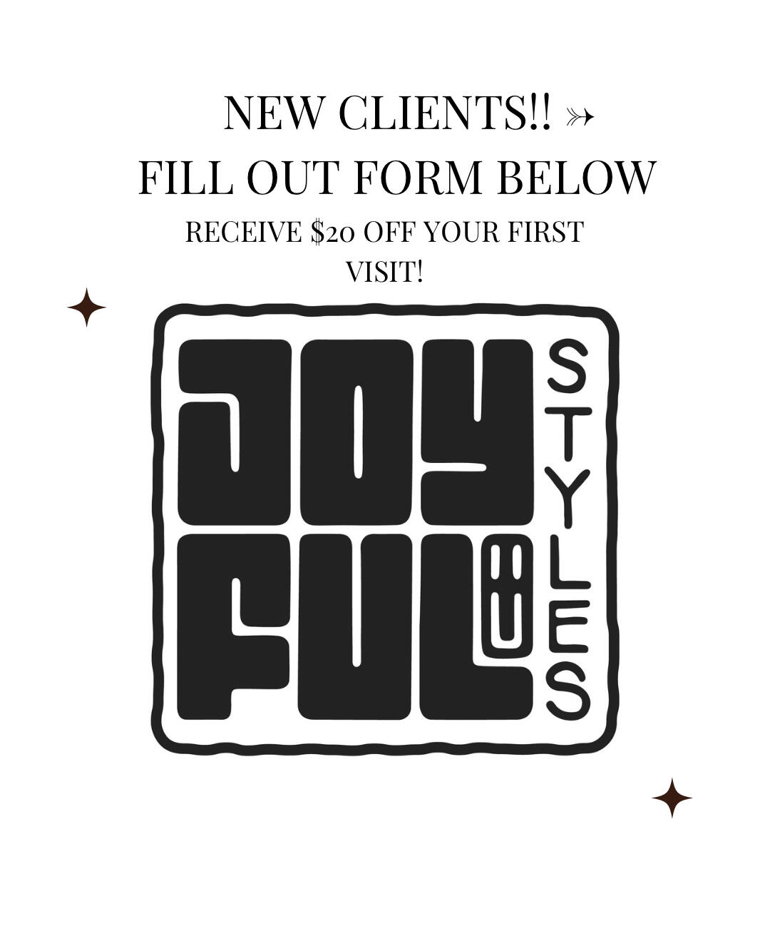 Salon services including haircut and style, men's haircut, color retouch, highlights, loc retwist, special occasion style, and all over color